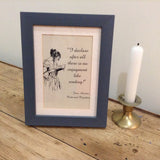 Pride & Prejudice Reading Quote Framed Print