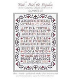 Pride & Prejudice Opening Lines Sampler Cross Stitch Kit -  thejaneaustenshop.co.uk