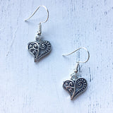Pride And Prejudice Heart Earrings -  thejaneaustenshop.co.uk