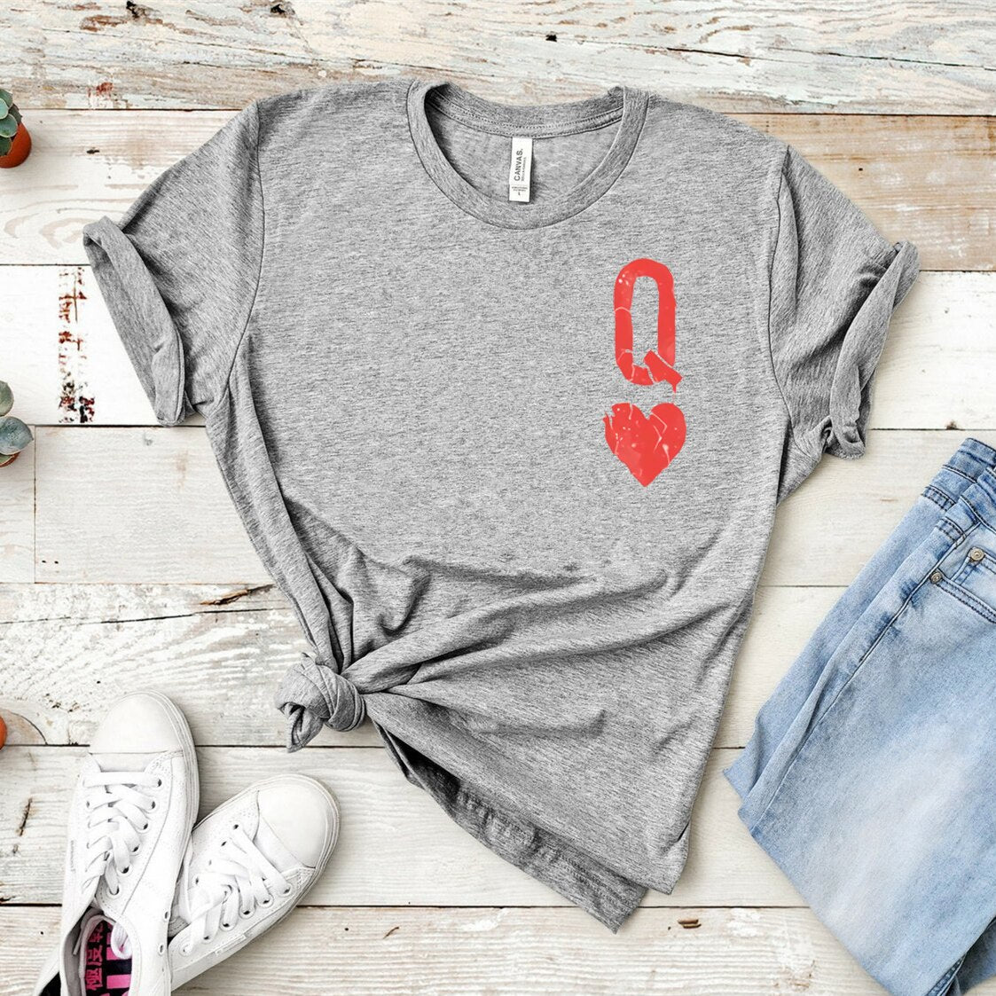 t shirt queen of hearts