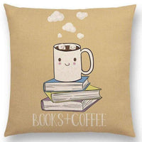 Books & Coffee Cushion