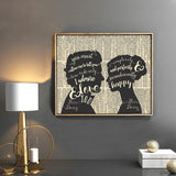 Mr & Mrs Darcy Canvas Print