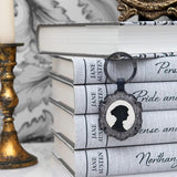 Jane Austen Silhouette Keyring