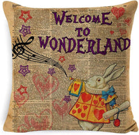 Alice in Wonderland Quotes Cushion Cover