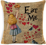 Alice in Wonderland Quotes Cushion Cover