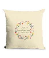Charlotte Lucas Quote Floral Cushion