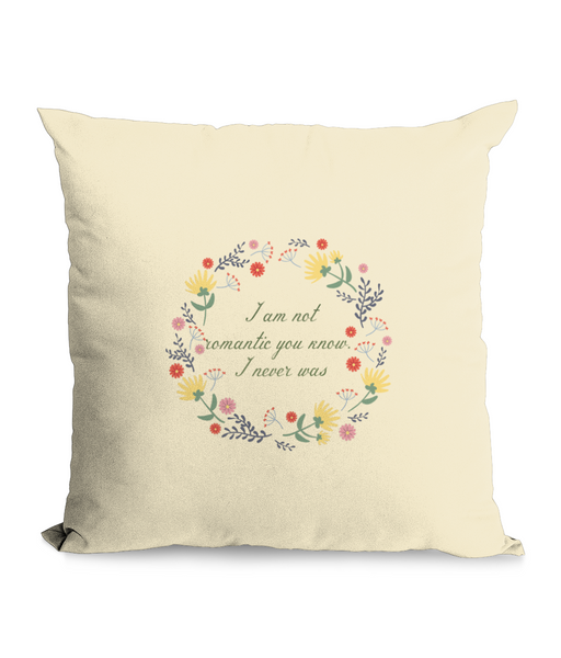 Charlotte Lucas Quote Floral Cushion