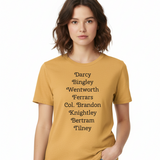 Jane Austen Male Characters T-Shirt