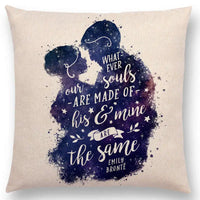 Wuthering Heights Cathy Earnshaw Quote Cushion Cover