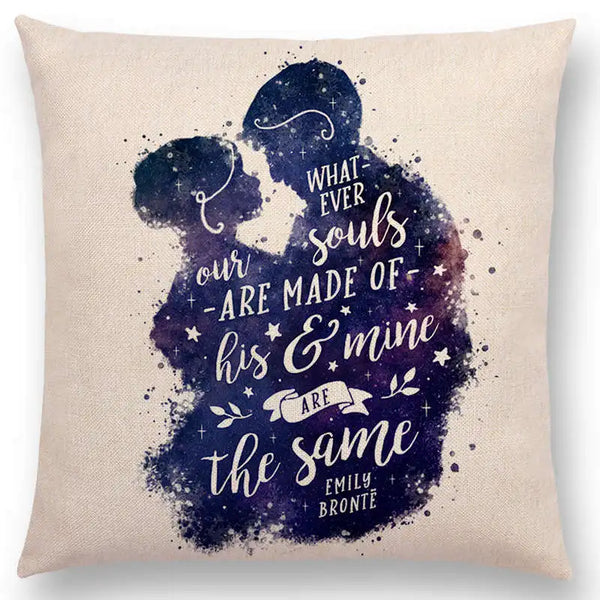 Wuthering Heights Cathy Earnshaw Quote Cushion Cover