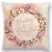 Reading Is Beautiful Cushion Cover