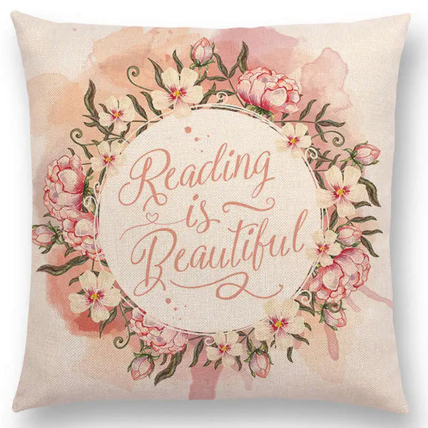 Reading Is Beautiful Cushion Cover
