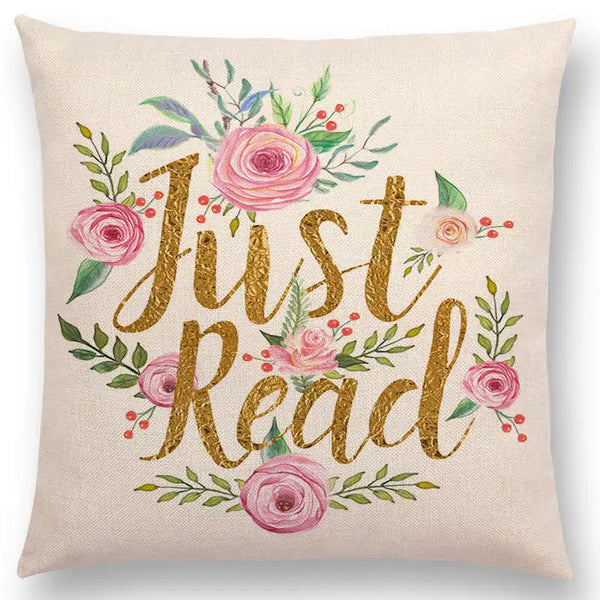 Just Read Cushion Cover
