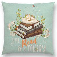 Eat Read & Be Merry Cushion Cover