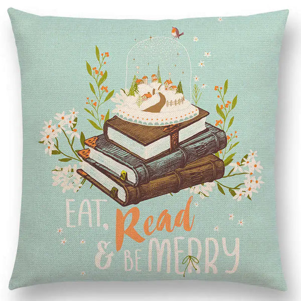 Eat Read & Be Merry Cushion Cover