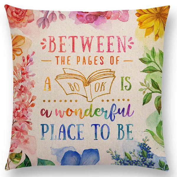Between the Pages of a Book Cushion Cover