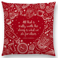 Lewis Carroll Quote Cushion Cover