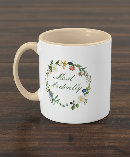 Mr Darcy Most Ardently Floral Mug