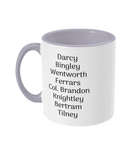 Jane Austen Male Characters Mug