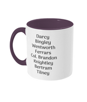 Jane Austen Male Characters Mug