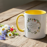 I Am Not Romantic Floral Mug