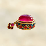 Carnelian Red Ornate Oval Pendant