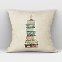 Book Stack Cushion Cover