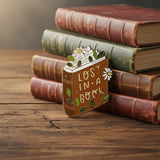 Lost in a Book Enamel Pin Brooch