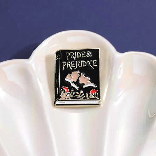 Darcy and Lizzie Enamel Pin Brooch