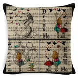 Alice in Wonderland Quotes Cushion Cover