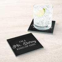 Mr. Darcy Kind of Girl Glass Coaster