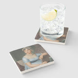 Jane Austen Pictorial Marble Coaster