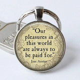 Northanger Abbey Quote Keyring