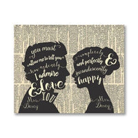 Mr & Mrs Darcy Happy Canvas Print