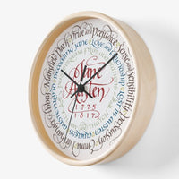 Jane Austen Celebration Wall Clock