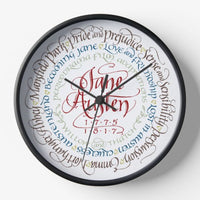 Jane Austen Celebration Wall Clock