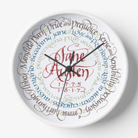 Jane Austen Celebration Wall Clock