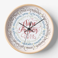 Jane Austen Celebration Wall Clock