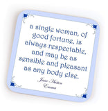 Jane Austen Quote Coasters -  thejaneaustenshop.co.uk