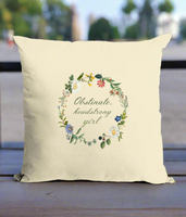 Obstinate Headstrong Girl Floral Cushion