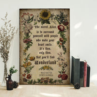 Alice In Wonderland Quote Canvas Print