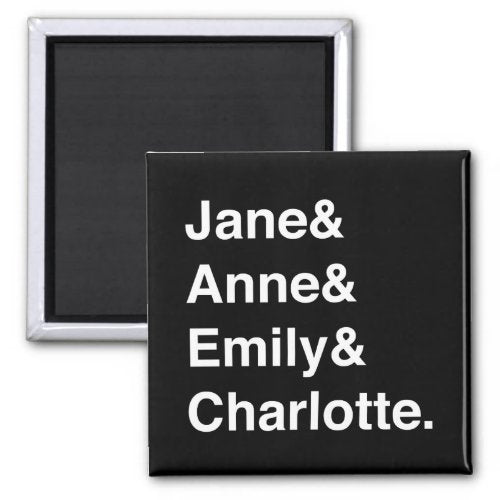 Jane & Brontë Sisters Fridge Magnet