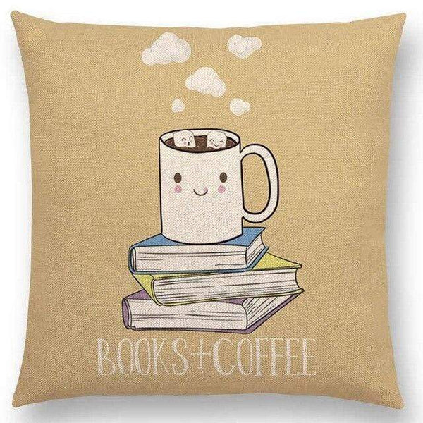 Books & Coffee Cushion