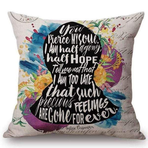Persuasion Cpt. Wentworth Quote Cushion 