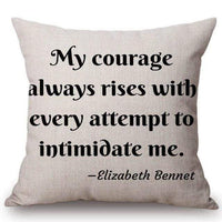 Elizabeth Bennet Quote Cushion 