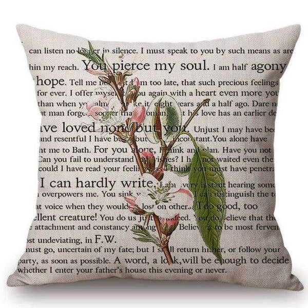 Persuasion Text Quote Cushion