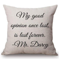 Mr. Darcy Good Opinion Cushion 
