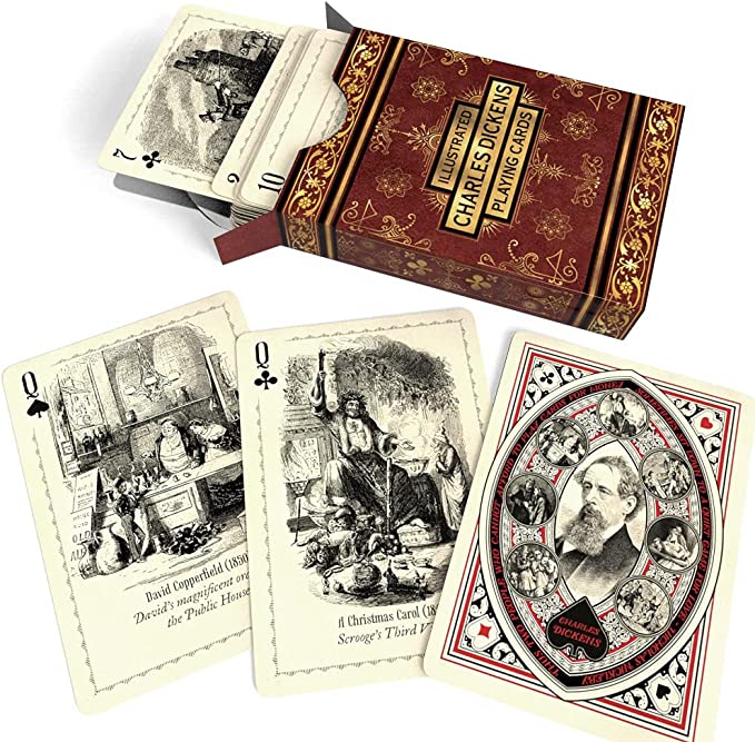 Charles Dickens Playing Cards | Literary-Themed Deck With Booklet | Classic Card Games & Character Trivia | High-Quality Gift For Book Lovers