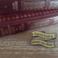A Good Book Pin Badge