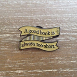 A Good Book Pin Badge